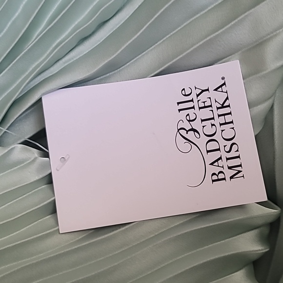 Belle by Badgley Mischka Kelsey Sleeveless One Shoulder Asymmetric Fit and Flare - Picture 5 of 5